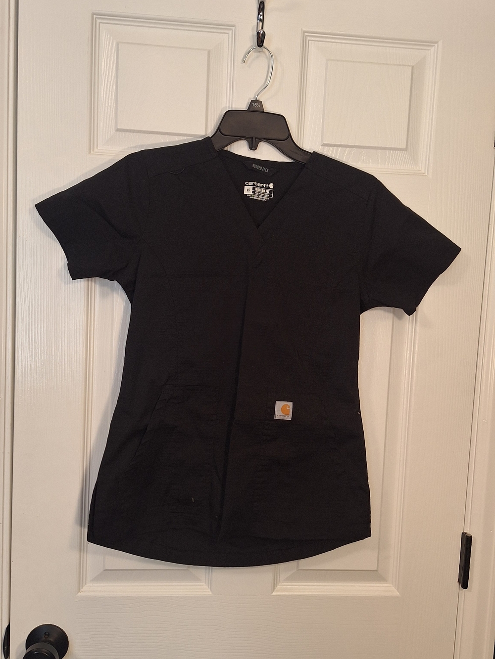 Carhartt Black V-Neck Scrub Top